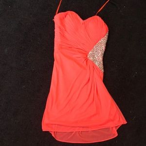 Bright orange homecoming dress